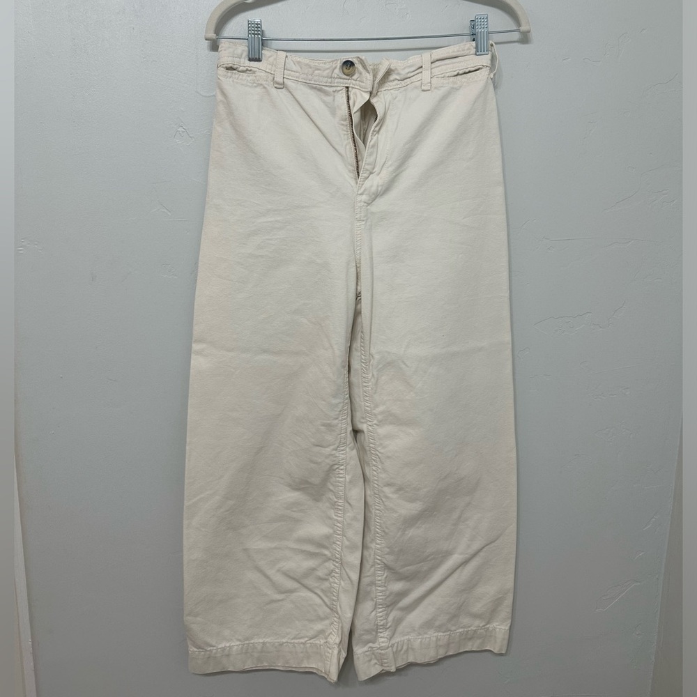 Free People White Cropped Pants Size 26